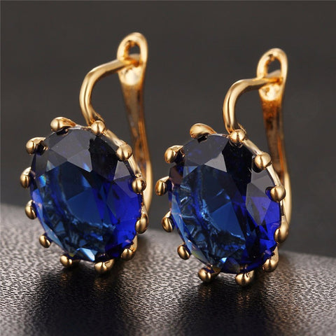 Crystal Flower Stud Earrings