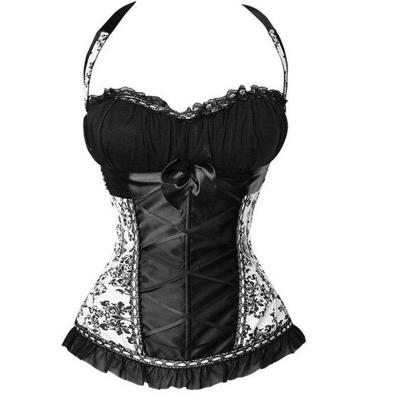 Elegant Black and White Corset