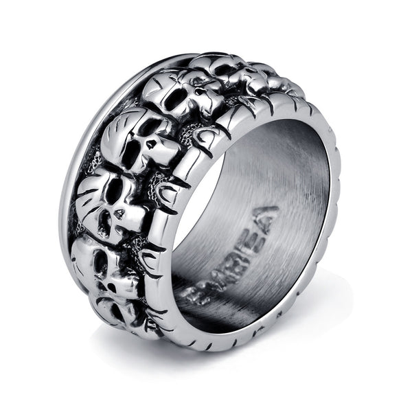 Many Skulls Silver Skull Ring