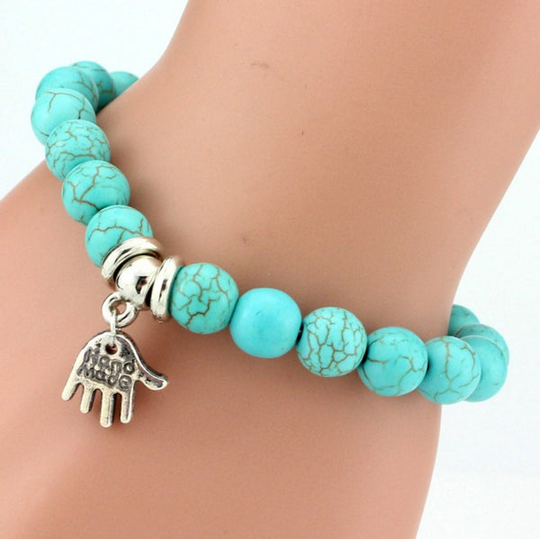 FREE! Get This Turquoise Bead Charm Bracelet Absolutely Free, You Just Pay Shipping And Handling!