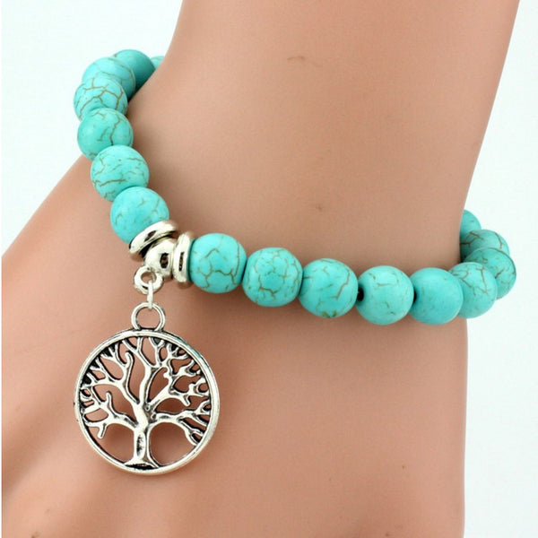 FREE! Get This Turquoise Bead Charm Bracelet Absolutely Free, You Just Pay Shipping And Handling!