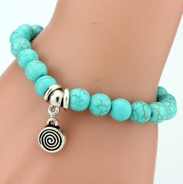 FREE! Get This Turquoise Bead Charm Bracelet Absolutely Free, You Just Pay Shipping And Handling!