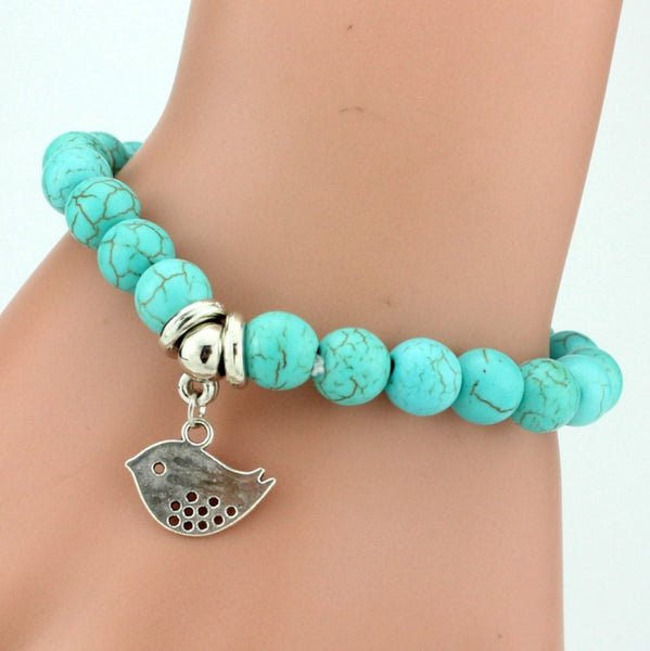 FREE! Get This Turquoise Bead Charm Bracelet Absolutely Free, You Just Pay Shipping And Handling!