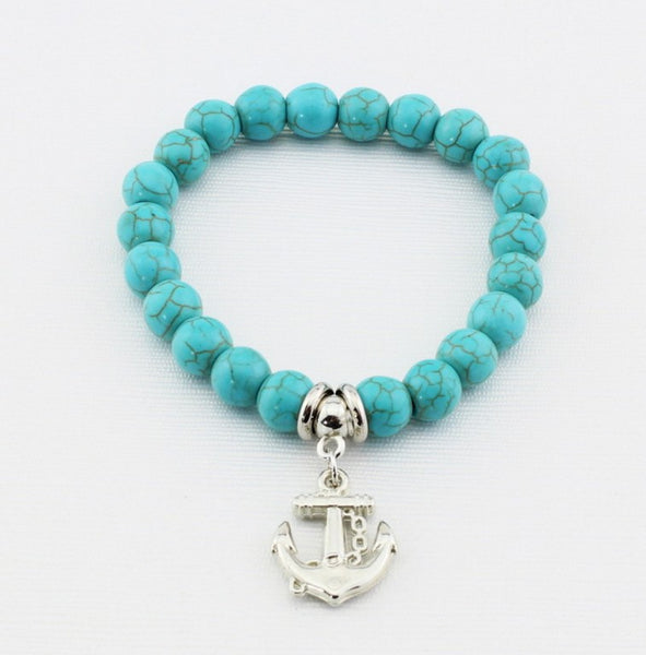 FREE! Get This Turquoise Bead Charm Bracelet Absolutely Free, You Just Pay Shipping And Handling!