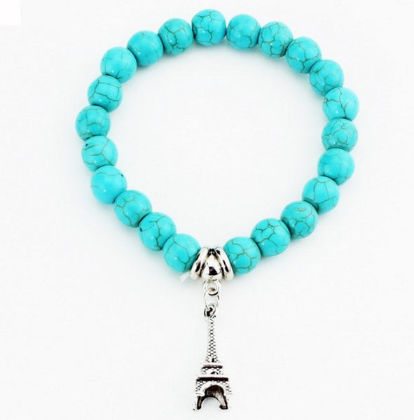 FREE! Get This Turquoise Bead Charm Bracelet Absolutely Free, You Just Pay Shipping And Handling!