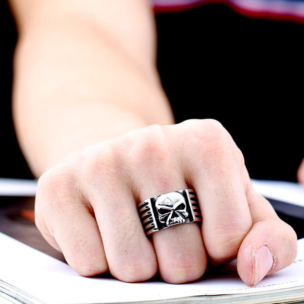 Stainless Steel Horror Skull Ring