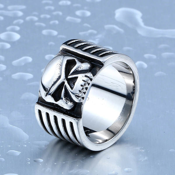 Stainless Steel Horror Skull Ring