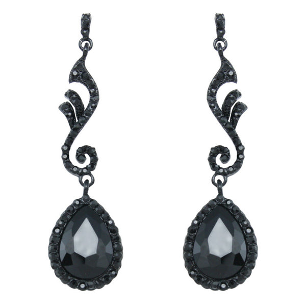 Black Crystal Earrings