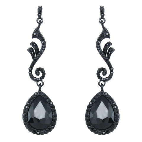 Black Crystal Earrings