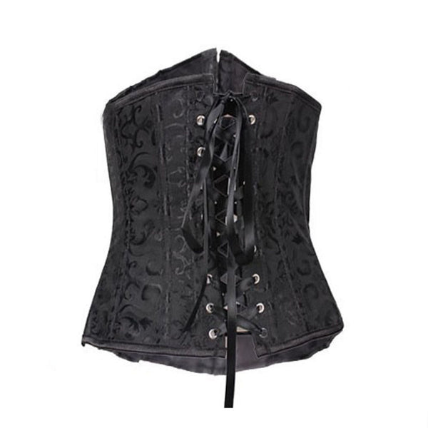 Embroidered Satin Corset
