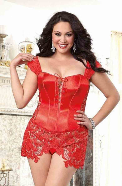 Burlesque Leather and Lace Corset