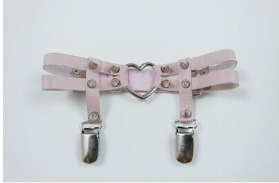 Studded Heart Garter Belt