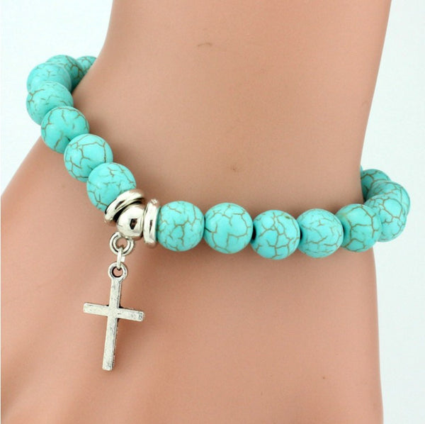 FREE! Get This Turquoise Bead Charm Bracelet Absolutely Free, You Just Pay Shipping And Handling!