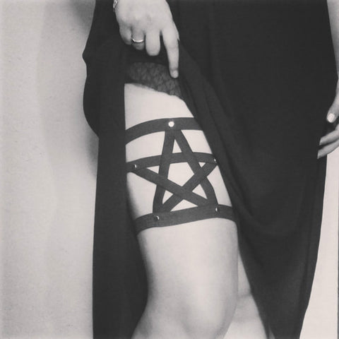 Black Pentagram Garter Belt