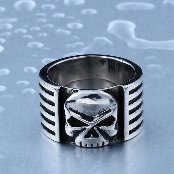 Stainless Steel Horror Skull Ring