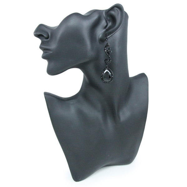 Black Crystal Earrings