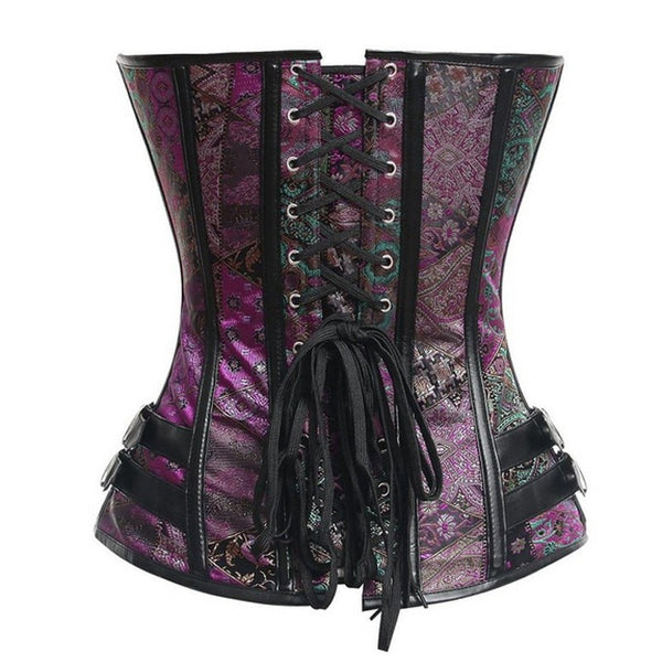 Queenral Purple and Green Corset