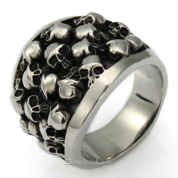 Heavy Stainless Steel Skull Ring